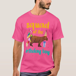 T-shirt Équipe De L'Anniversaire Garçon Funny Capybara Ann