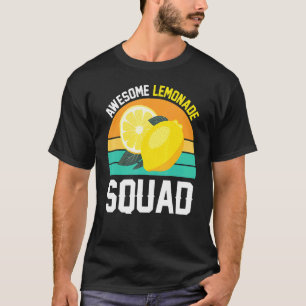 T-shirt Équipe de limonade géniale Citron Fruit  Été Vinta