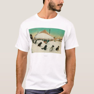 T-shirt Équipe de luge tirée par des chiens de l'Alaska se