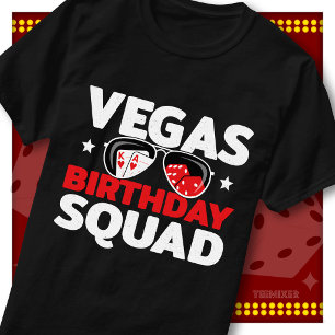 T-shirt Équipe de lunettes de soleil de casino pour annive