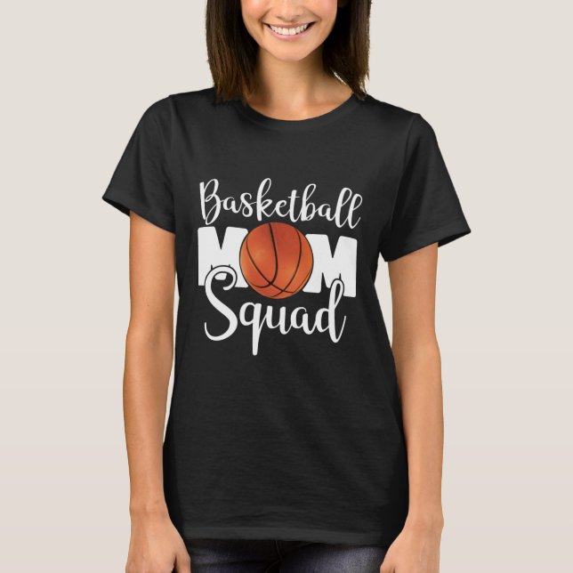 T-shirt Équipe de maman de basket-ball (Devant)