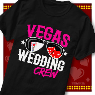 T-shirt Équipe de mariage chic à Vegas avec tenue de marié