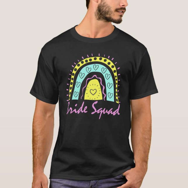 T-shirt Équipe de mariée amusante Équipe de fête de bachel (Devant)