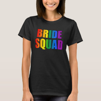 T-shirt Équipe de mariée arc-en-ciel Lesbienne Mariage LGB