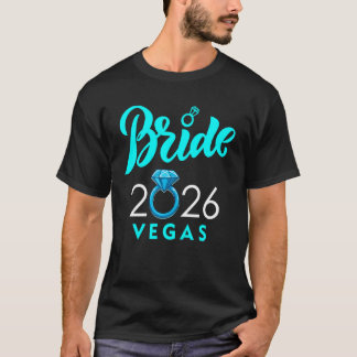 T-shirt Équipe de mariée de Vegas 2026 Mariée à Vegas Ente