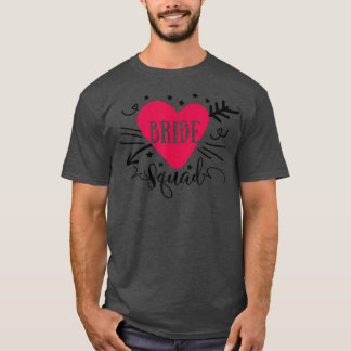 T-shirt Équipe de mariée flèche cœur fête de mariage et cé