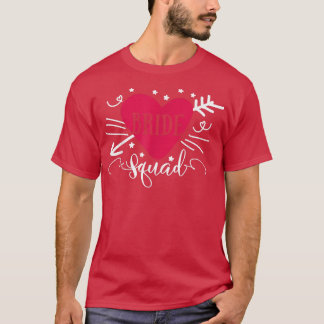 T-shirt Équipe de mariée flèche cœur fête de mariage et en