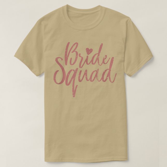 T-shirt Équipe de mariée Rose Mignonne Demoiselle d'honneu (Design devant)
