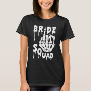 T-shirt Équipe de mariée squelette main drôle Halloween cé