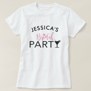 T-shirt Équipe de mariée sur mesure Équipe de mariée Cockt
