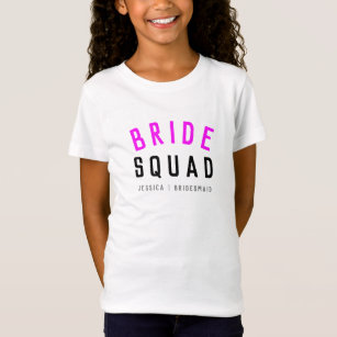T-Shirt Équipe de mariées   Bridesmaid Chaud Rose Bachelor