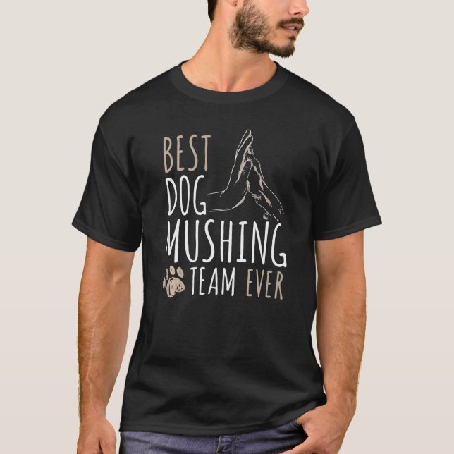 T-shirt Équipe de musculation des chiens Husky Sledding Ch (Devant)