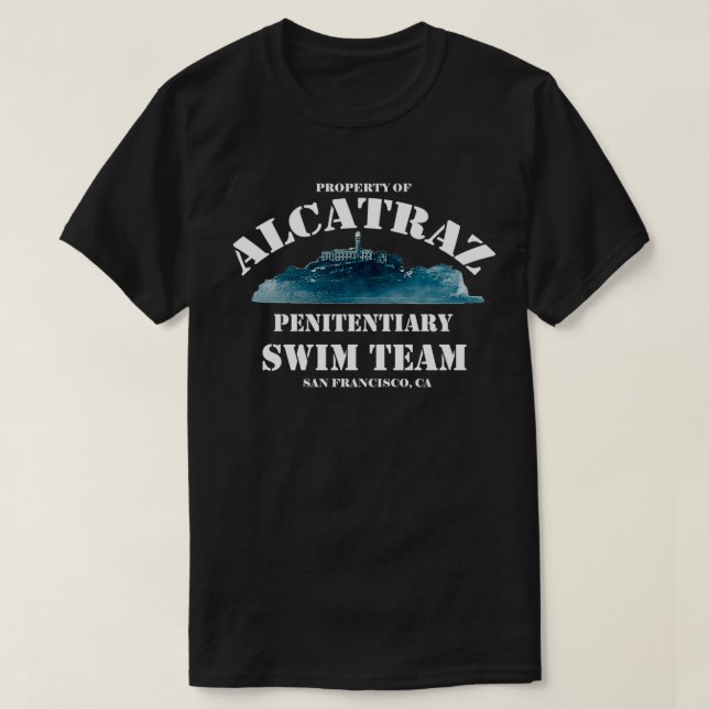 T-shirt Équipe de natation des pénitenciers d'Alcatraz (Design devant)