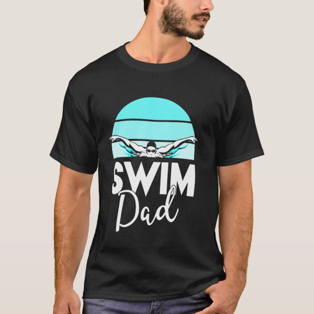 T-shirt Équipe de natation Papa Père école natation Rencon (Devant)