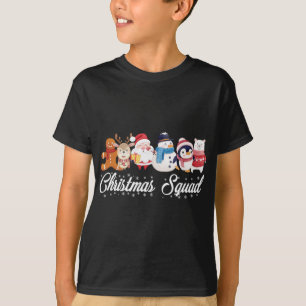 T-shirt Équipe de Noël Père Noël Reindeer Snowman Gingerbr