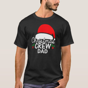 T-shirt Équipe de Noël personnalisée Papa Famille Santa Ha