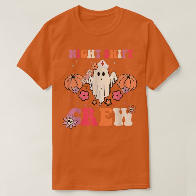 T-shirt Équipe de nuit infirmière RN infirmière fantôme go (Design devant)