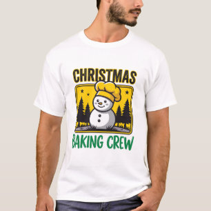 T-shirt Équipe de pâtisserie de Noël Bonhomme de neige Mod
