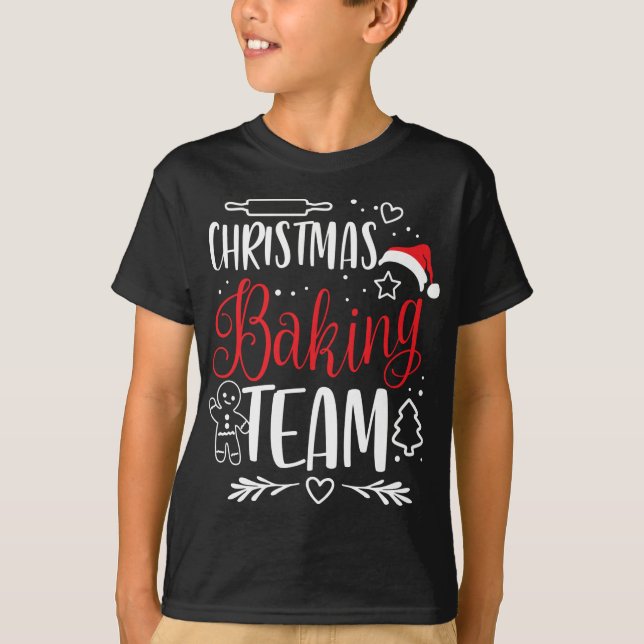 T-shirt Équipe de pâtisserie de Noël - Équipe de biscuits  (Devant)