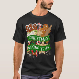 T-shirt Équipe de pâtisserie de Noël Pain d'épice biscuit