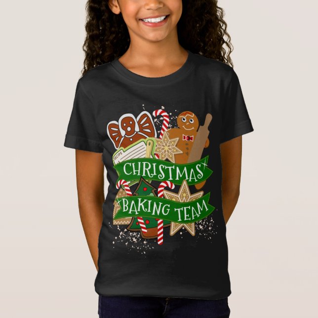 T-Shirt Équipe de pâtisserie de Noël Pain d'épice biscuit  (Devant)
