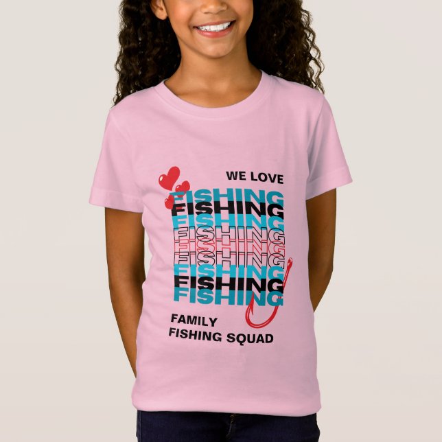 T-Shirt Équipe de PÊCHE AMOUREUX de la famille (Devant)
