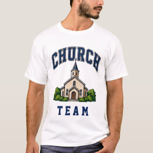 T-shirt ⛪ Équipe de personnel d'église Typographie 👕