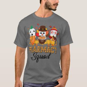 T-shirt Équipe de pharmacie Automne Automne Thanksgiving P