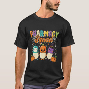 T-shirt Équipe de pharmacie Halloween Ghost Pills Design_1