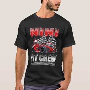 T-shirt Équipe de pit Nini Voiture de course Anniversaire