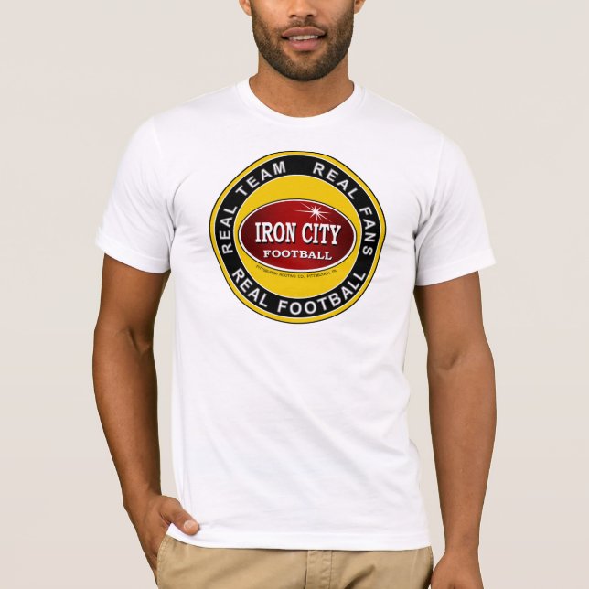 T-shirt Équipe de Pittsburgh Iron City Real, fans et footb (Devant)