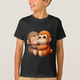 T-shirt Équipe de punch de singe bébé Punch Mignon Singe P