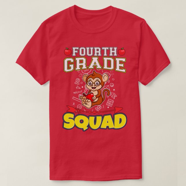 T-shirt Équipe de quatrième année Funny École primaire pri (Design devant)