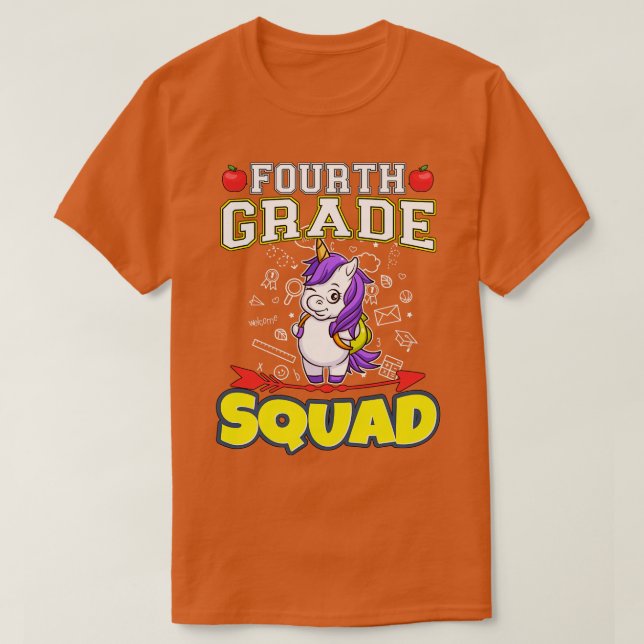T-shirt Équipe de quatrième année Funny École primaire pri (Design devant)