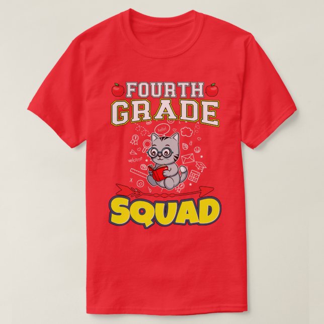 T-shirt Équipe de quatrième année Funny École primaire pri (Design devant)