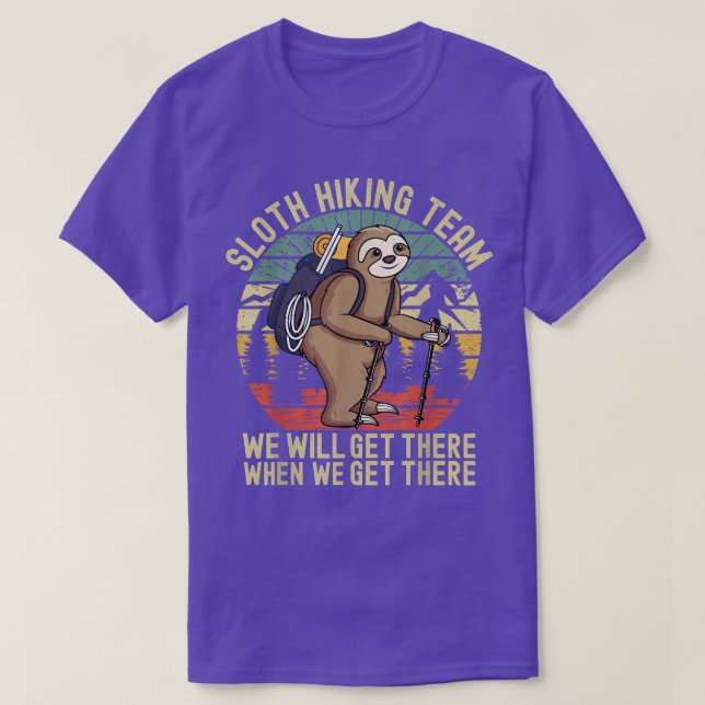 T-shirt Equipe de Randonnée de paresse rétro nous y arrive (Design devant)