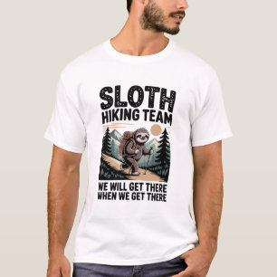 T-shirt Équipe de randonnée de paresseux lents et régulier
