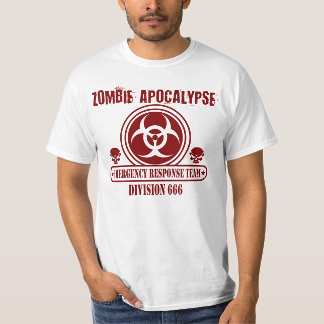 T-shirt Équipe de réponse de secours d'apocalypse de zombi (Devant)