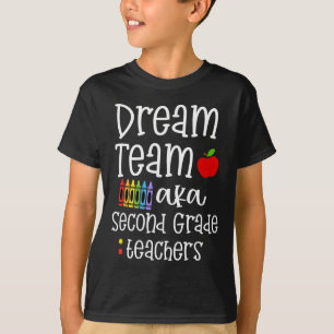 T-shirt Équipe de rêve deuxième année Enseignants amusants