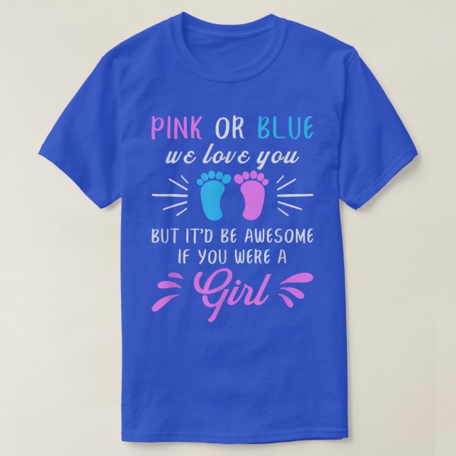 T-shirt Équipe de révélation de genre Girl Pink538 (Design devant)
