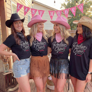 T-shirt Équipe de Rodéo Rose Personnalisée pour l'Enterrem