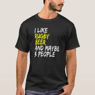 T-shirt Équipe de rugby Motif Entraîneur de rugby J'aime l
