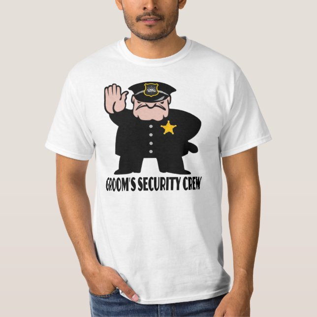 T-shirt équipe de sécurité du toiletteur, équipe de mariag (Devant)