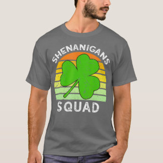 T-shirt Équipe de Shenanigans correspondant St patrick Vin