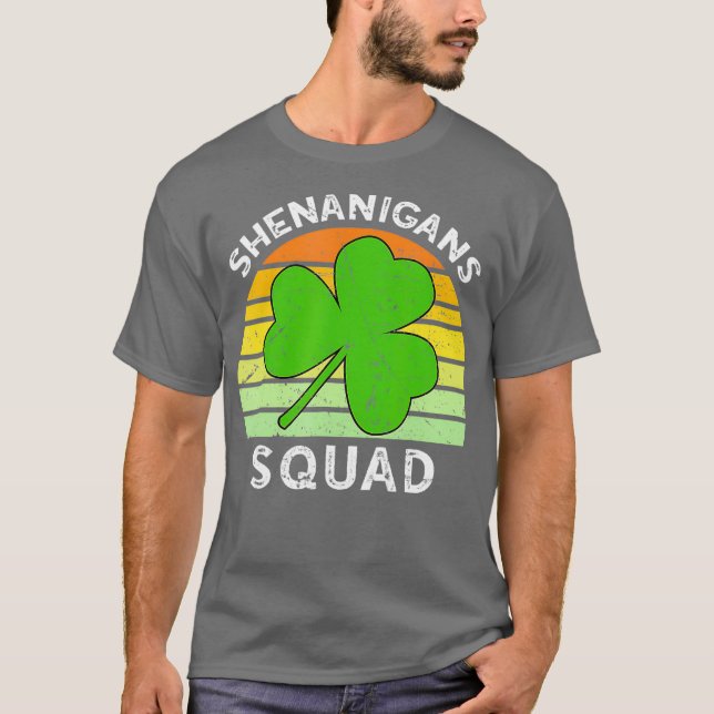 T-shirt Équipe de Shenanigans correspondant St patrick Vin (Devant)