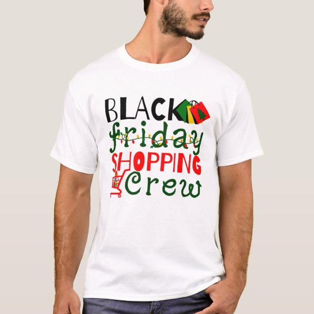 T-shirt Équipe de shopping du vendredi noir (Devant)
