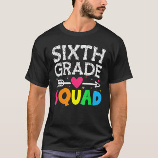 T-shirt Équipe de sixième année de retour à l'école Enseig