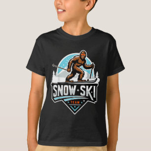 T-shirt Équipe de ski sur neige de Sasquatch ski sur neige