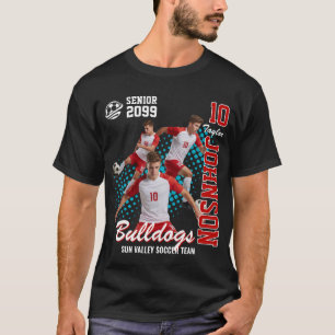 T-shirt Équipe de soccer Photo personnalisée Soirée de fin