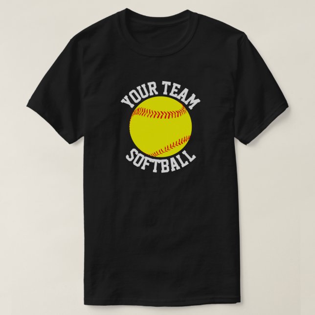 T-shirt Équipe de softball masculin, joueur et nombre Jers (Design devant)